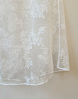 hijulez | Lace Bias Cut Skirt in Ivory