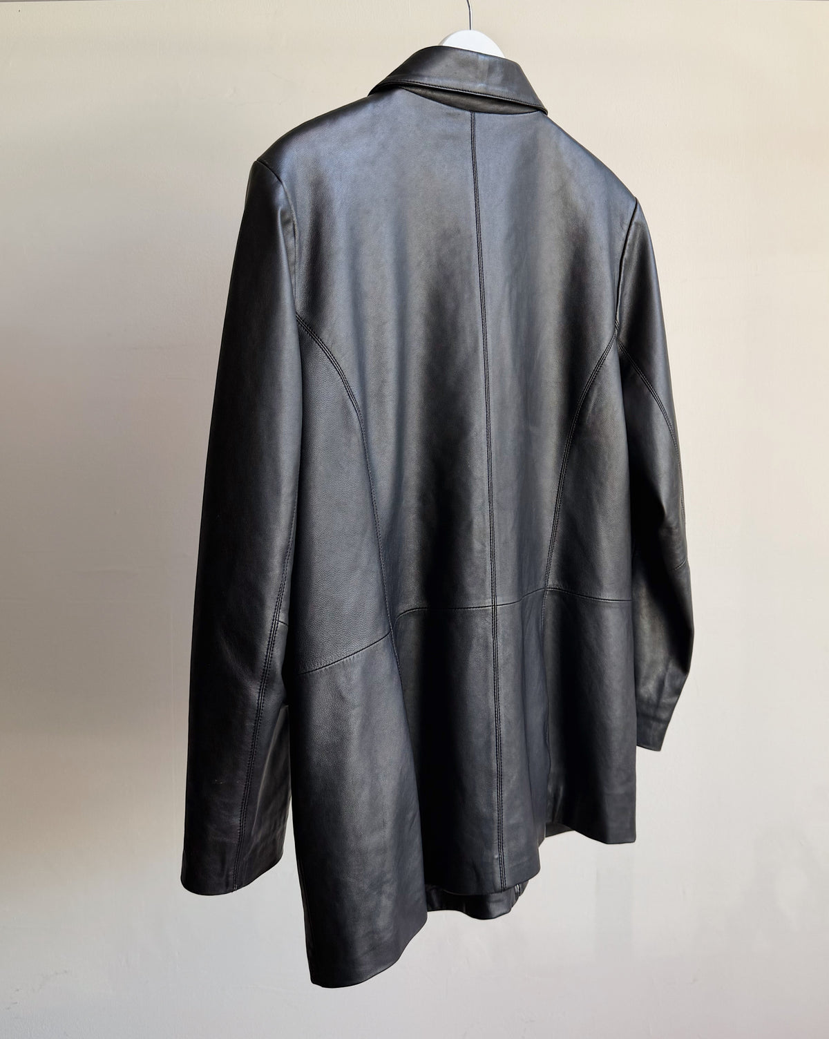Soot Zip Leather Jacket - Hey Jude