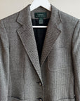 Ralph Lauren Silk + Wool Herringbone Blazer