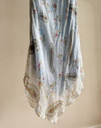 Sky Paisley Silk Handkerchief Dress