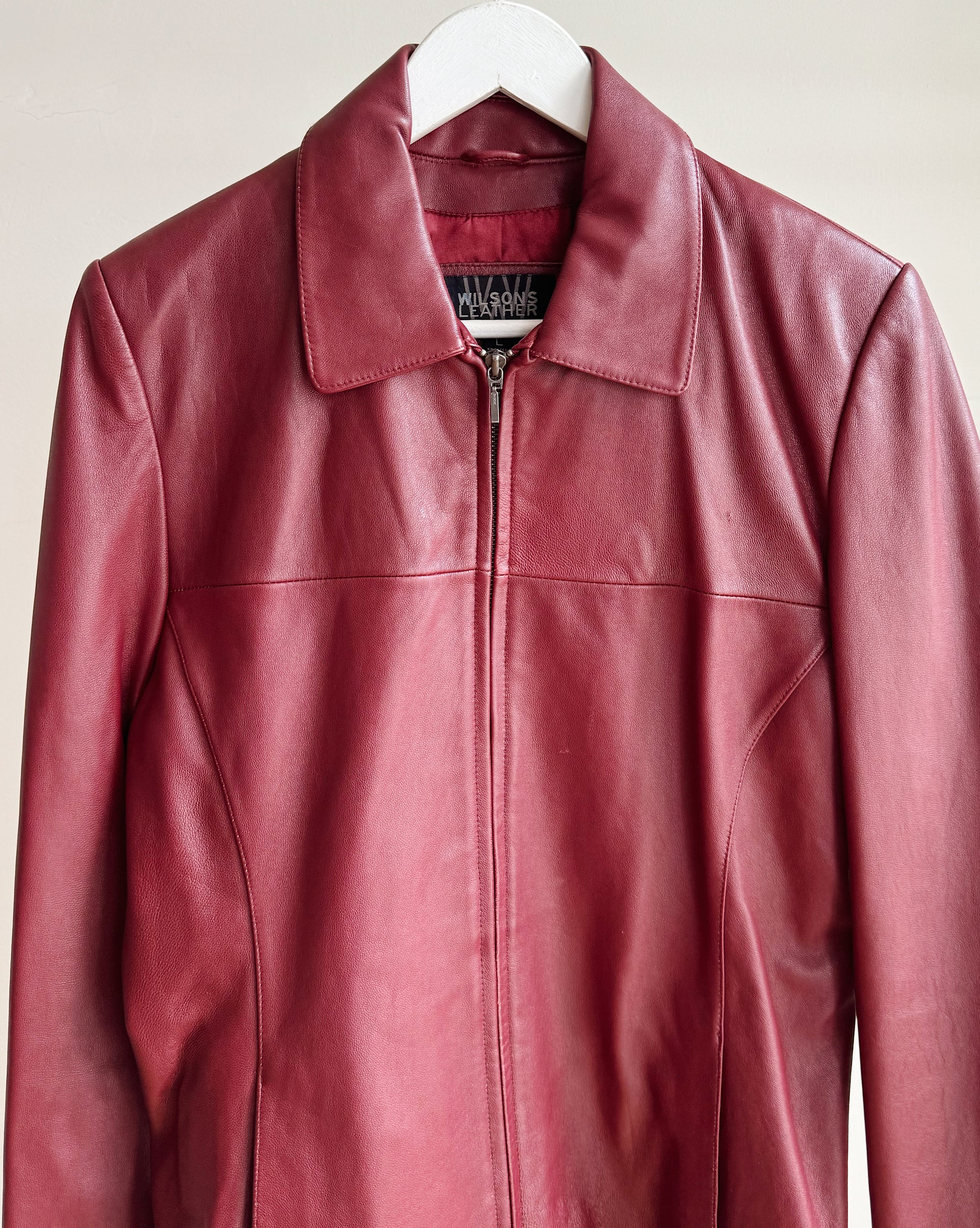 Maroon Soft Leather Jacket - Hey Jude