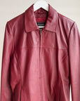 Maroon Soft Leather Jacket - Hey Jude
