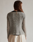 Smoke Loose Knit Mohair Sweater - Hey Jude