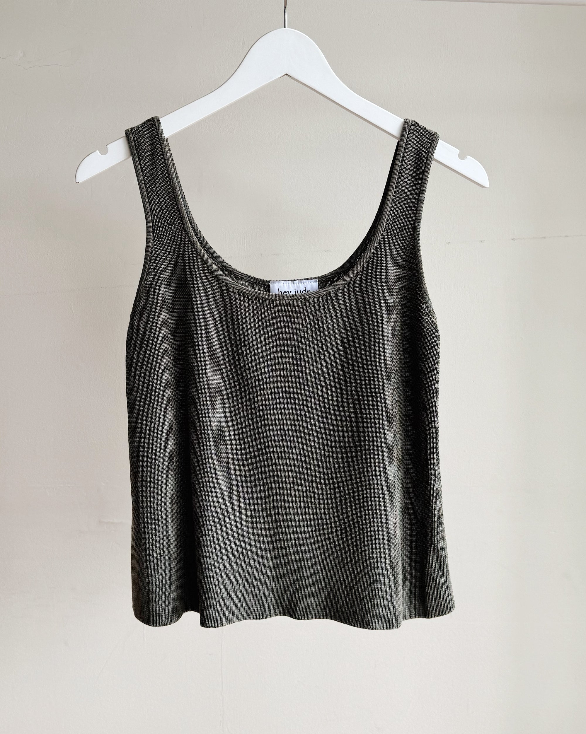 Kelp Silk Waffle Knit Tank - Hey Jude