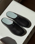 Lonza | Corfu Leather Mules in Black - Hey Jude