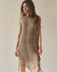 Silk Snakeskin Handkerchief Dress