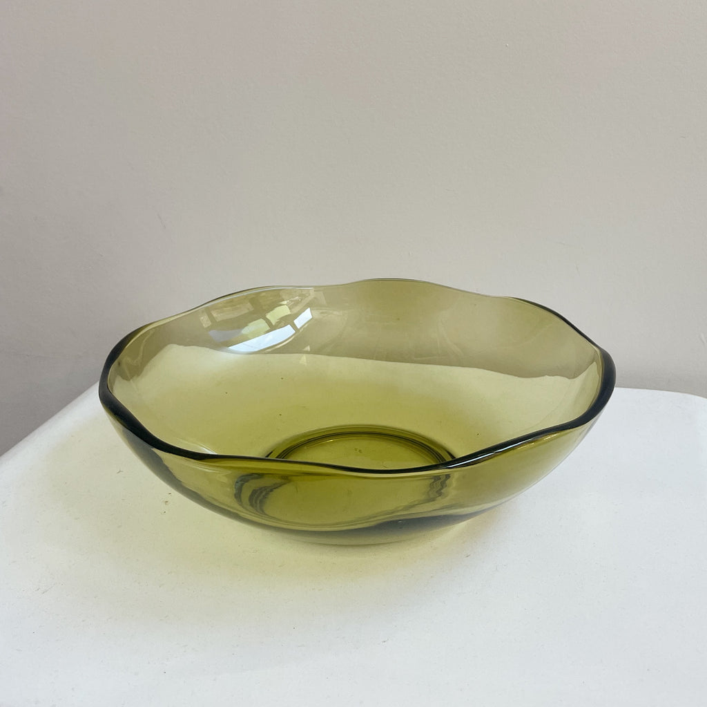Fern Wavy Glass Bowl