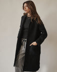 Black Knit Duster Coat