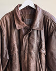 Cocoa Leather Bomber Jacket - Hey Jude