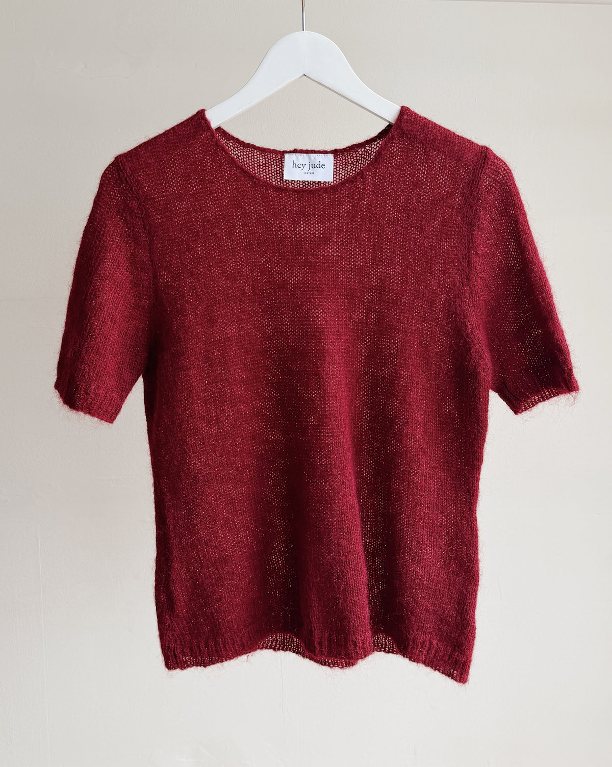 Merlot Mohair Knit Tee - Hey Jude