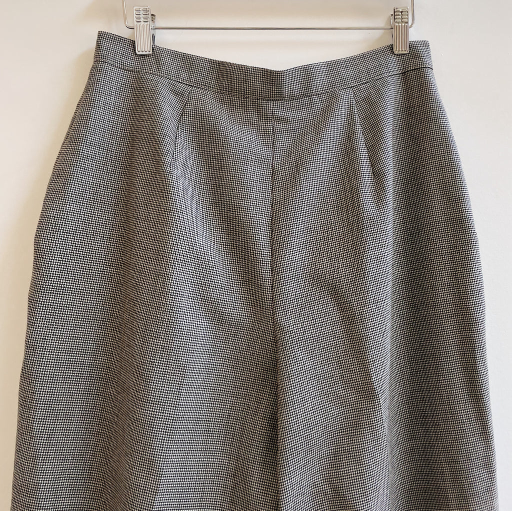 B&W Gingham Wool Trouser