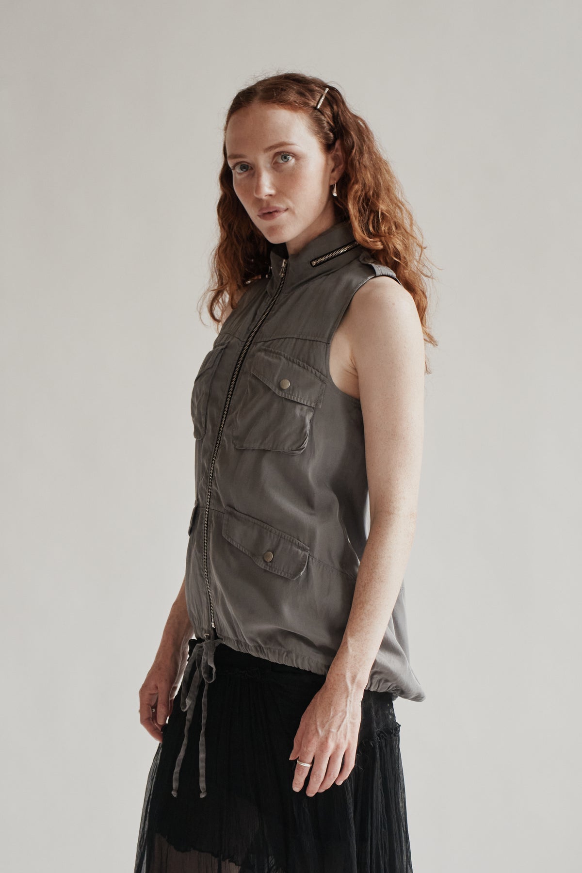 Rag &amp; Bone Silk Utility Vest