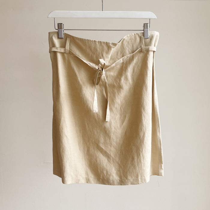 Tuscan Silk Belted Skirt