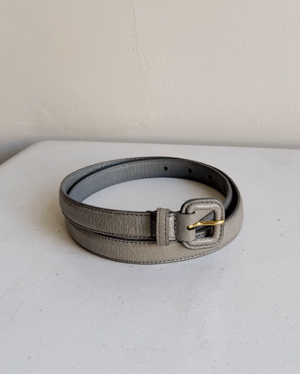 Miu Miu Gray Leather Belt