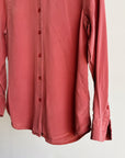 Papaya Silk Button Up