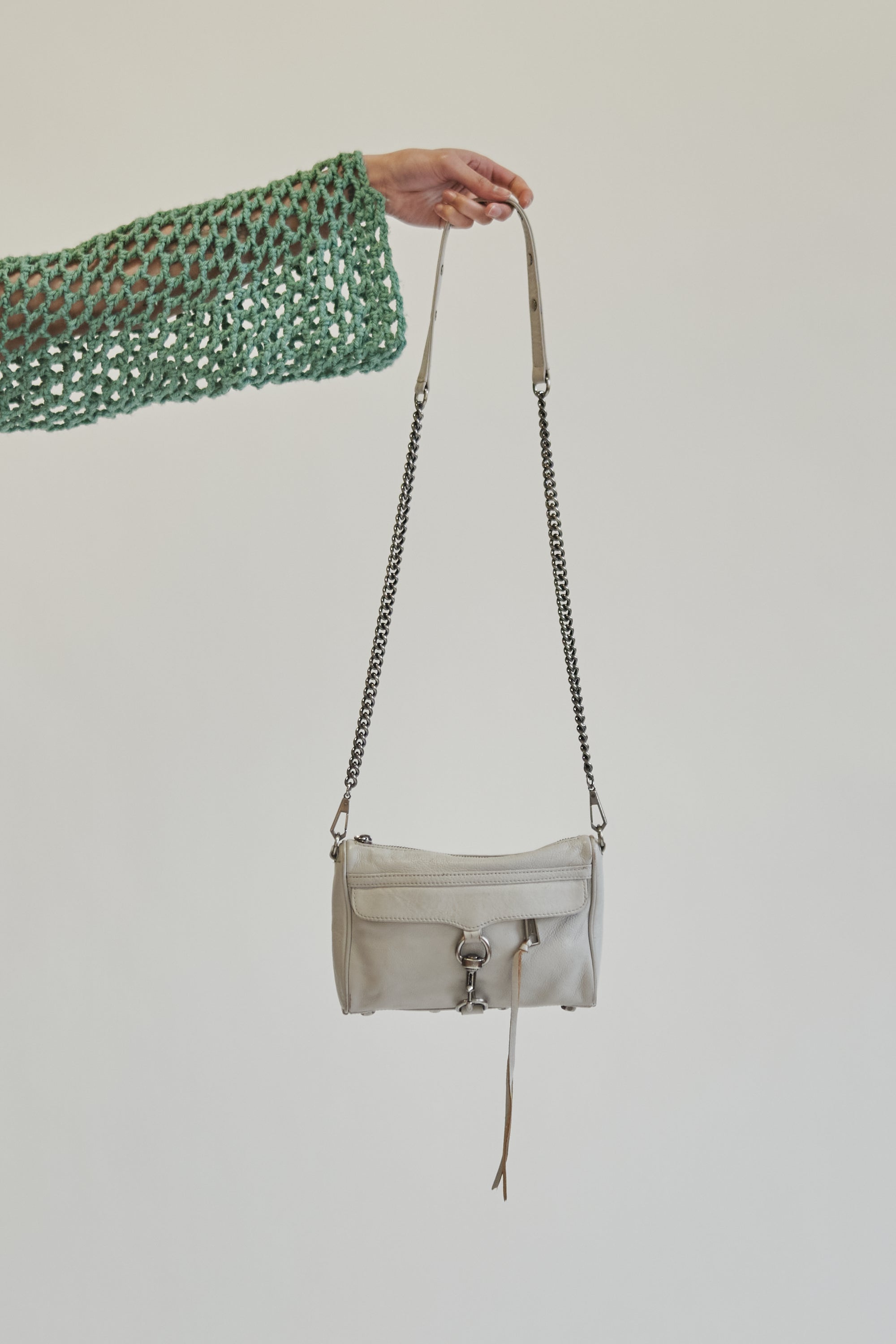 Dove Leather Chain Strap Purse - Hey Jude