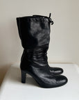Onyx Soft Leather Slouch Boots | Size 36