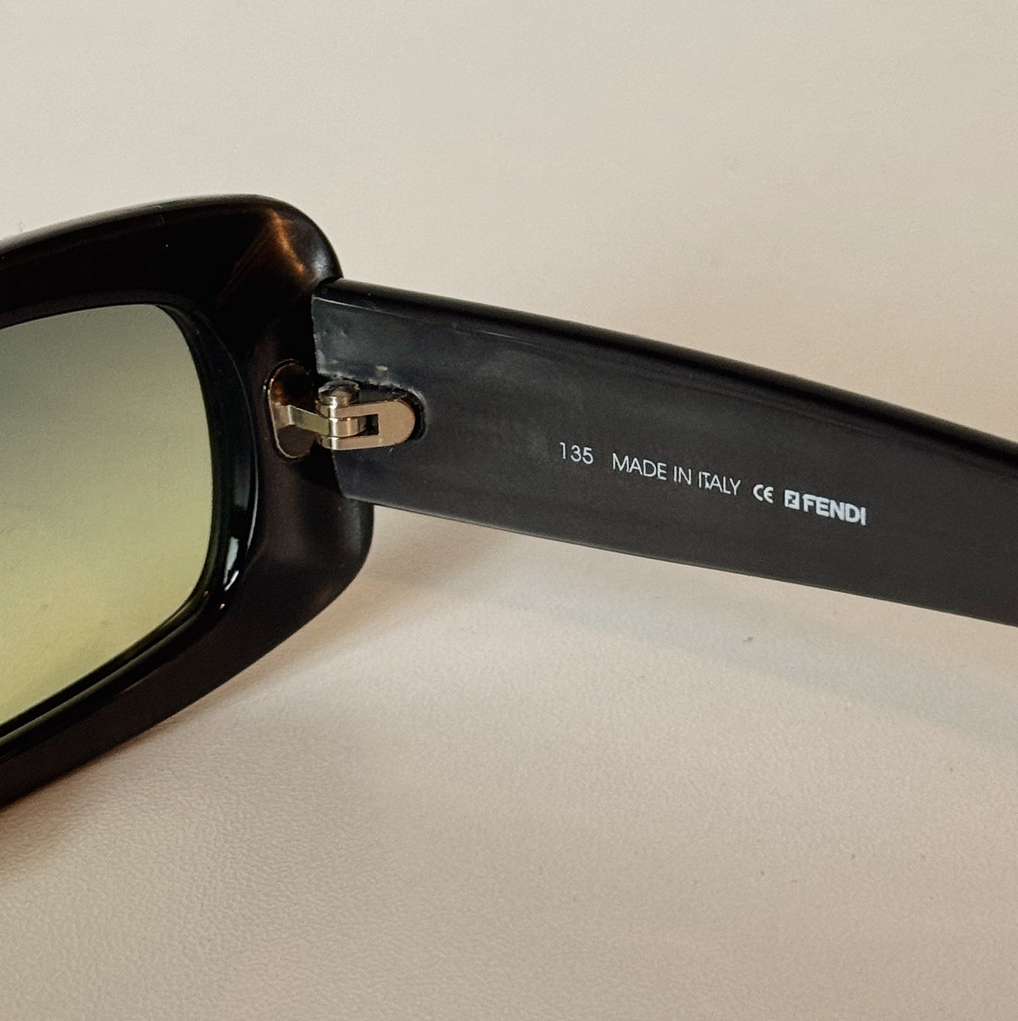 Fendi Y2K Dark Chrome Rectangle Sunglasses - Hey Jude
