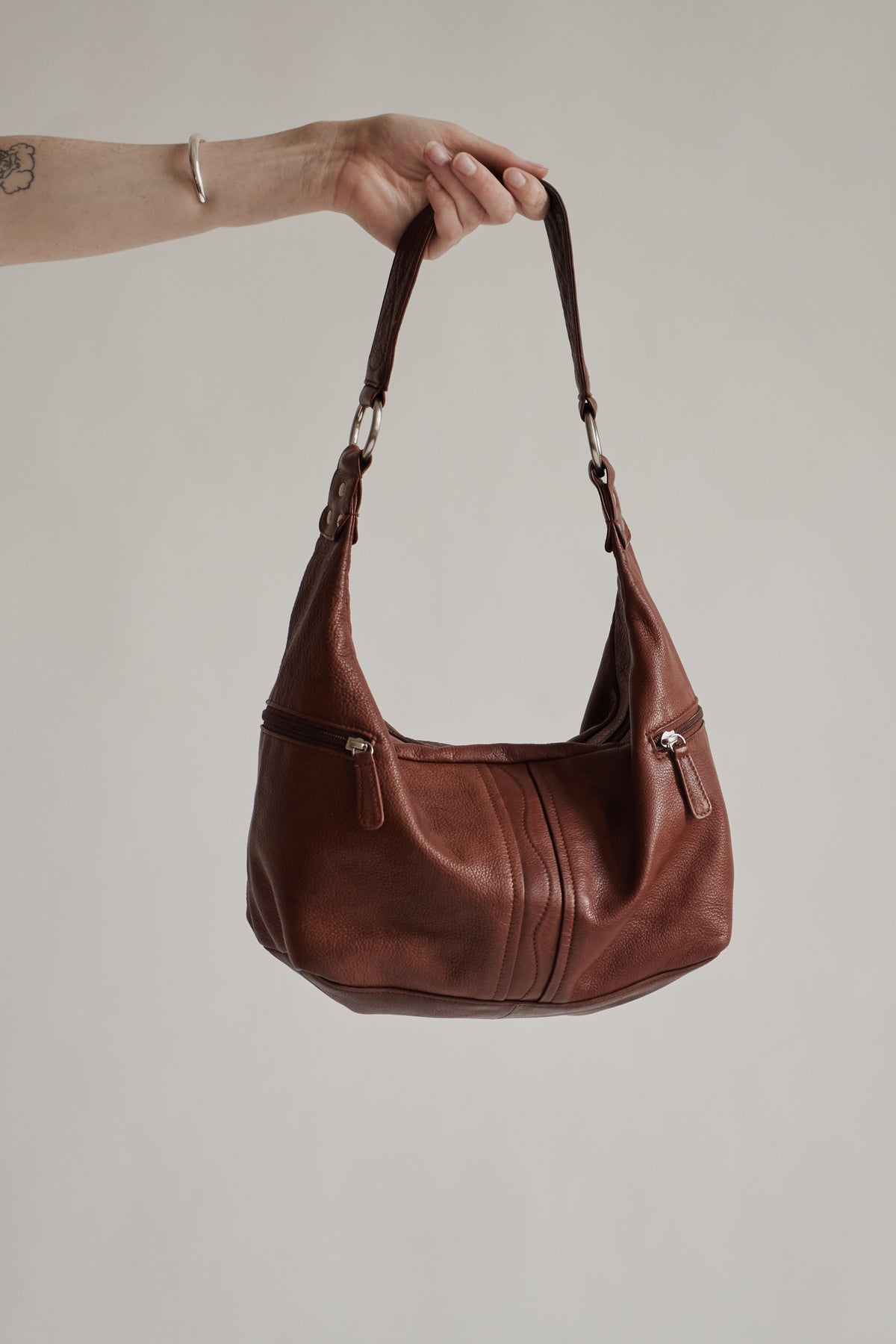 Auburn Leather Hobo Bag
