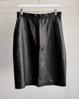 Black Soft Leather Skirt