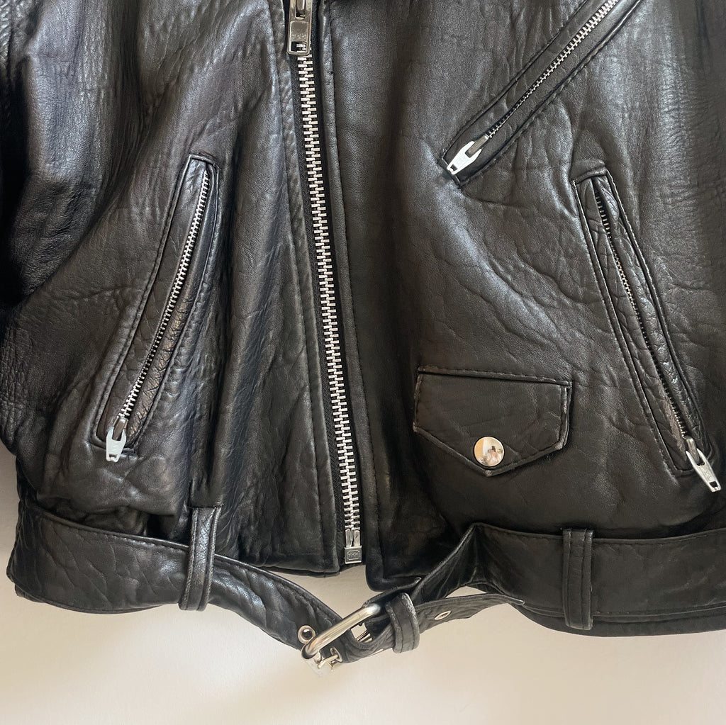 Onyx Leather Moto Jacket