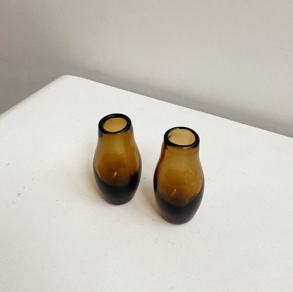 Amber Blown Mini Vase