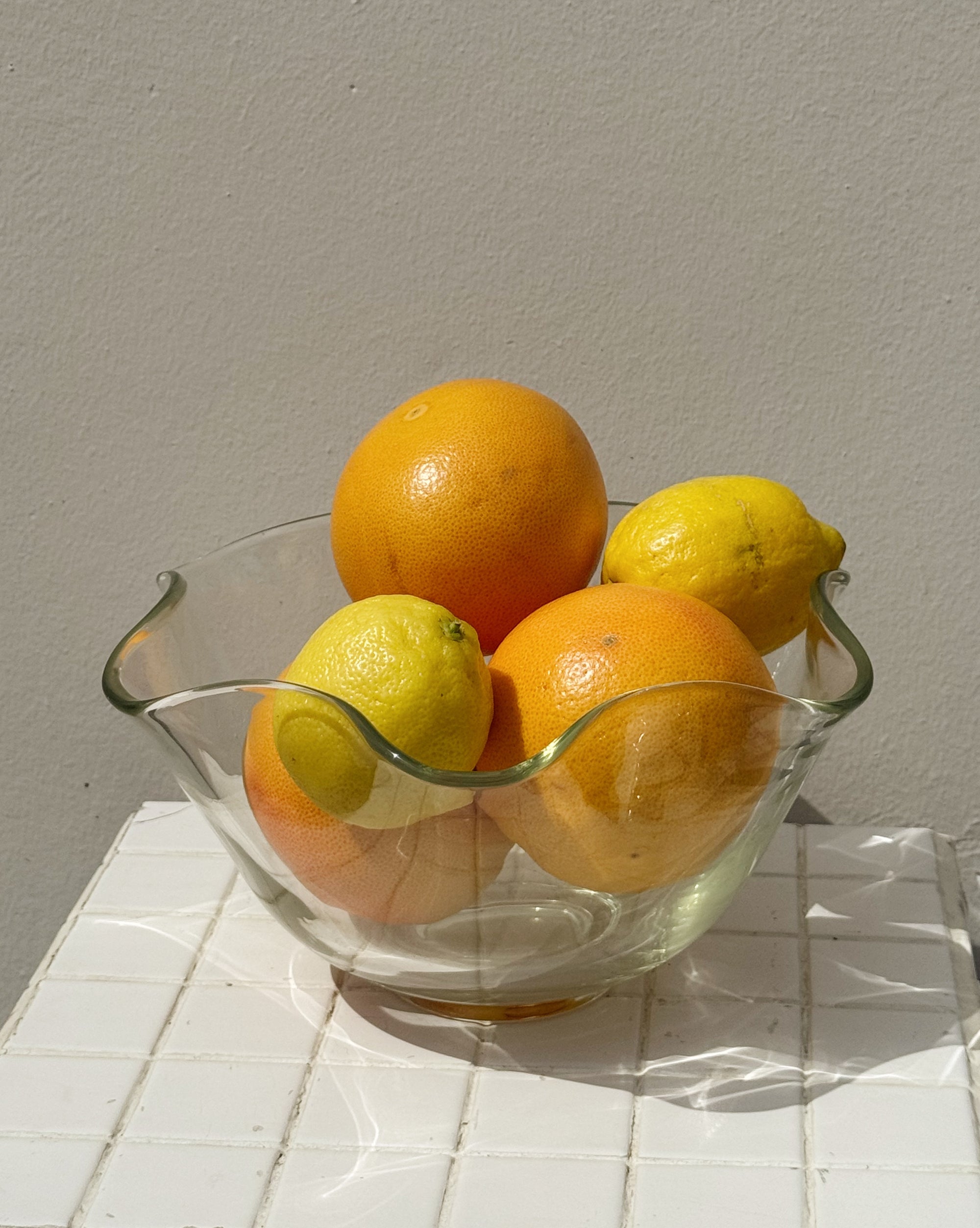Clear Wavy Glass Bowl - Hey Jude