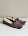 Orchid Square Toe Leather Mules