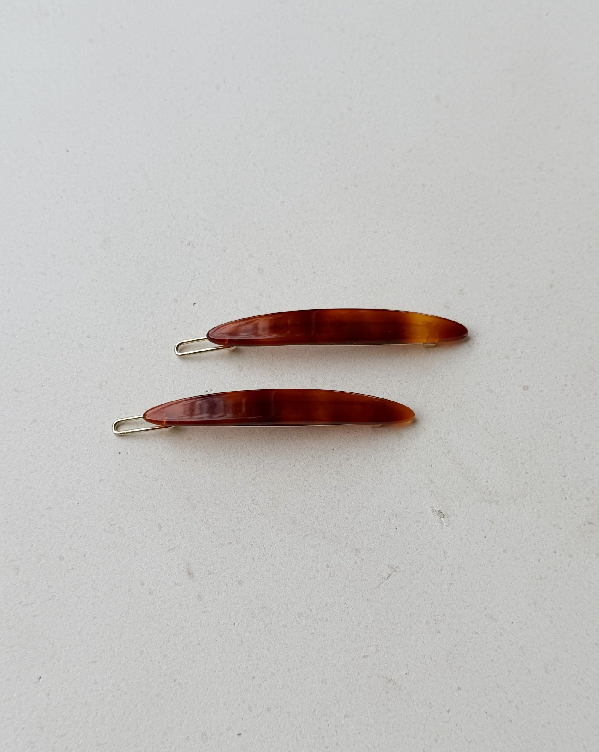 Parcelona | Small Oblong  Hair Clips in Tortoise