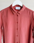 Papaya Silk Button Up