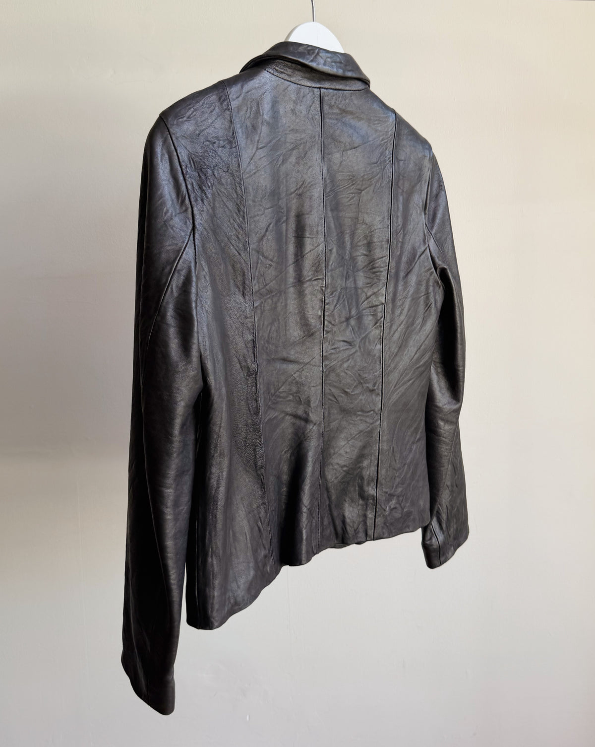 Raven Leather Blazer Jacket - Hey Jude