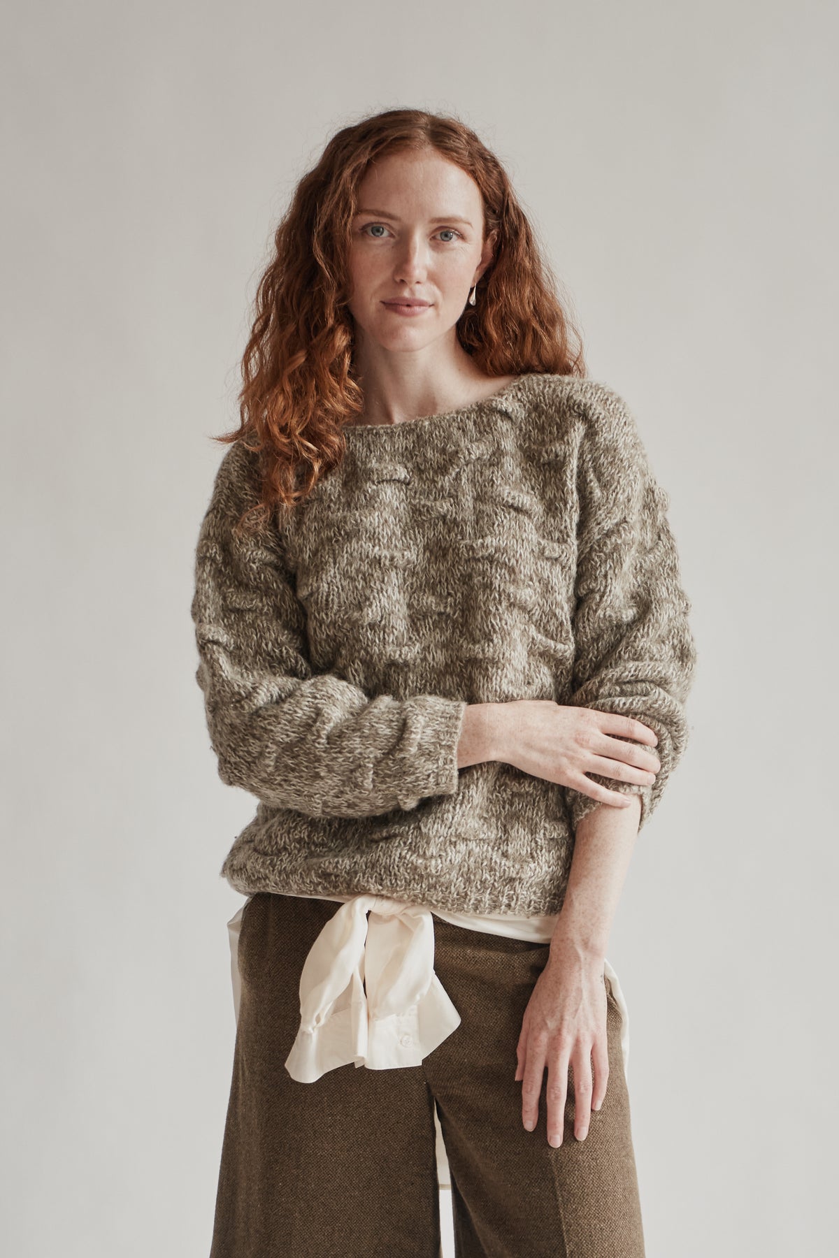 Sage Chunky Mohair Knit Sweater - Hey Jude