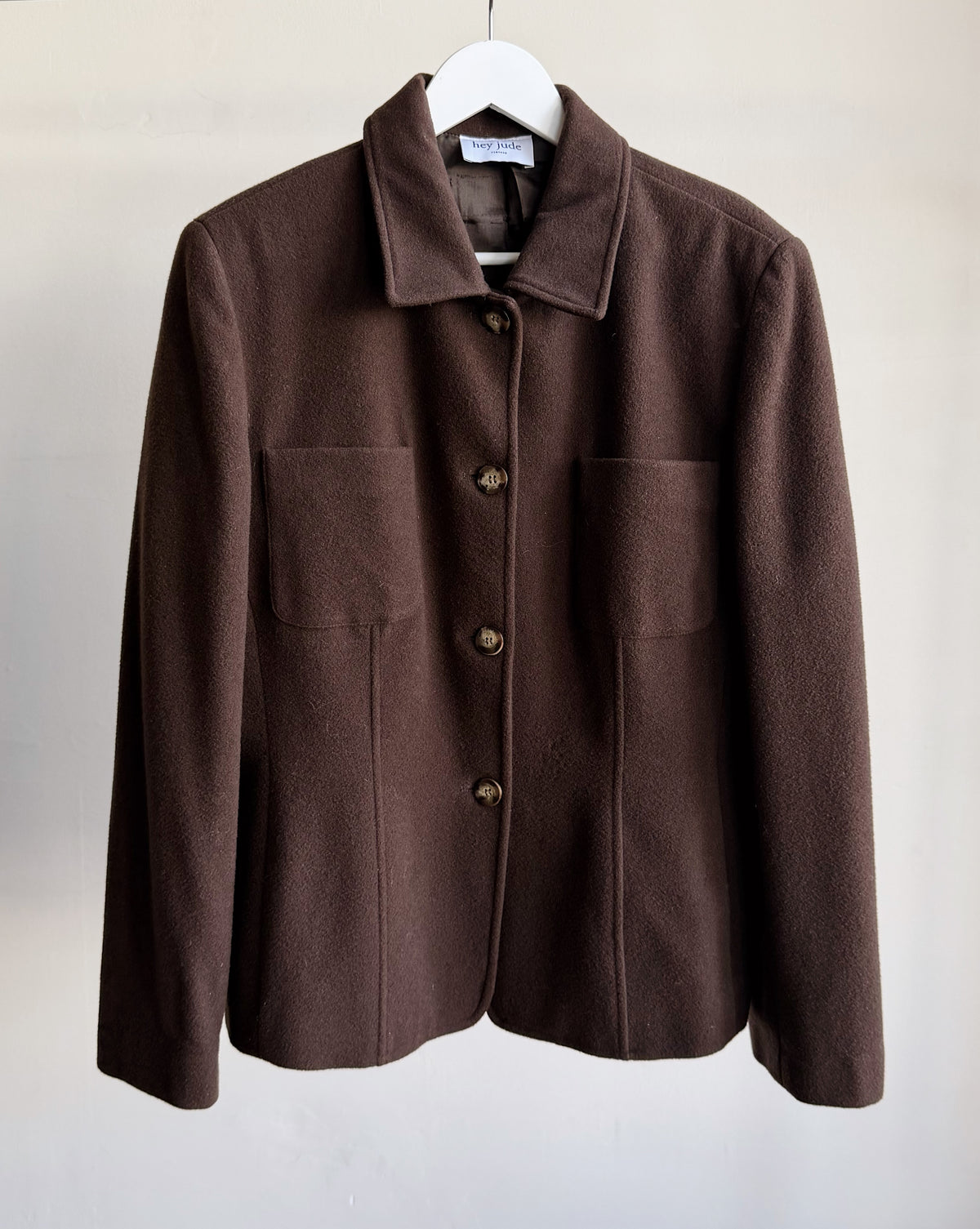 Chocolate Wool + Cashmere Jacket
