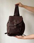 Espresso Leather Backpack