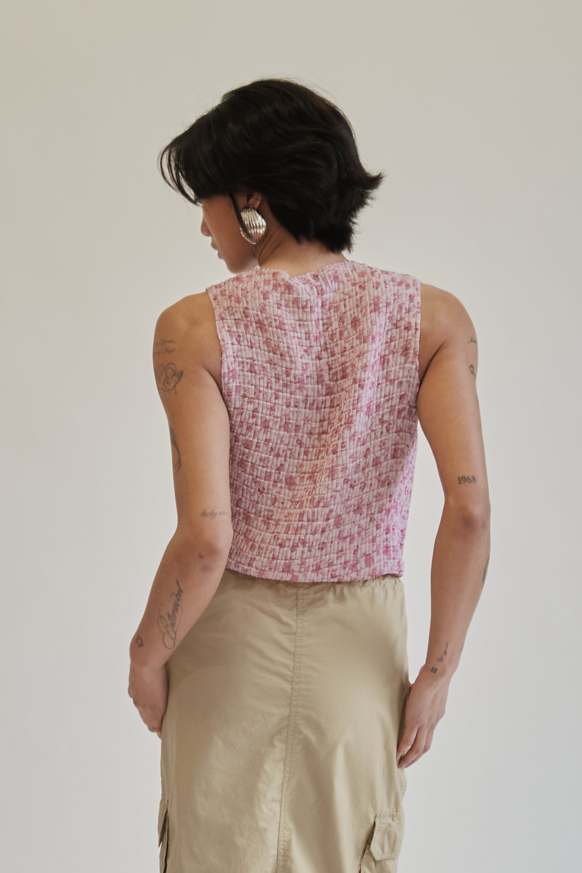 Sakura Textured Pleat Tank - Hey Jude