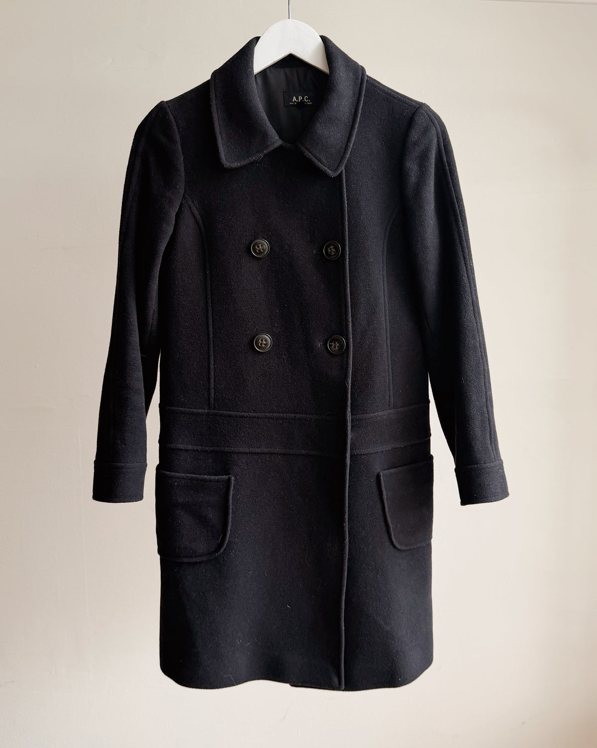 A.P.C. Wool Button Up Peacoat - Hey Jude