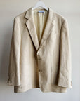 Oatmeal Textured Oversized Linen Blazer