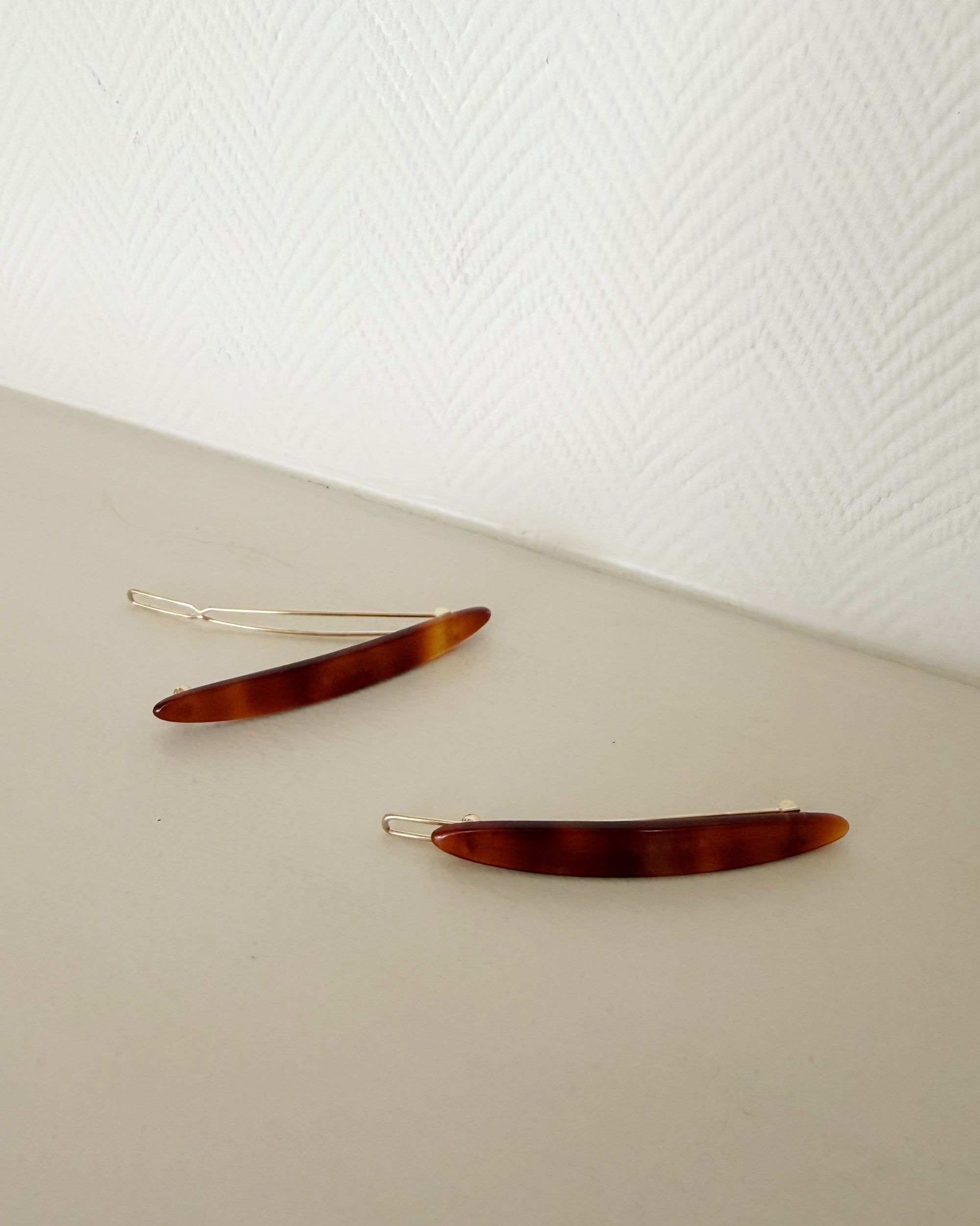 Parcelona | Small Oblong  Hair Clips in Tortoise