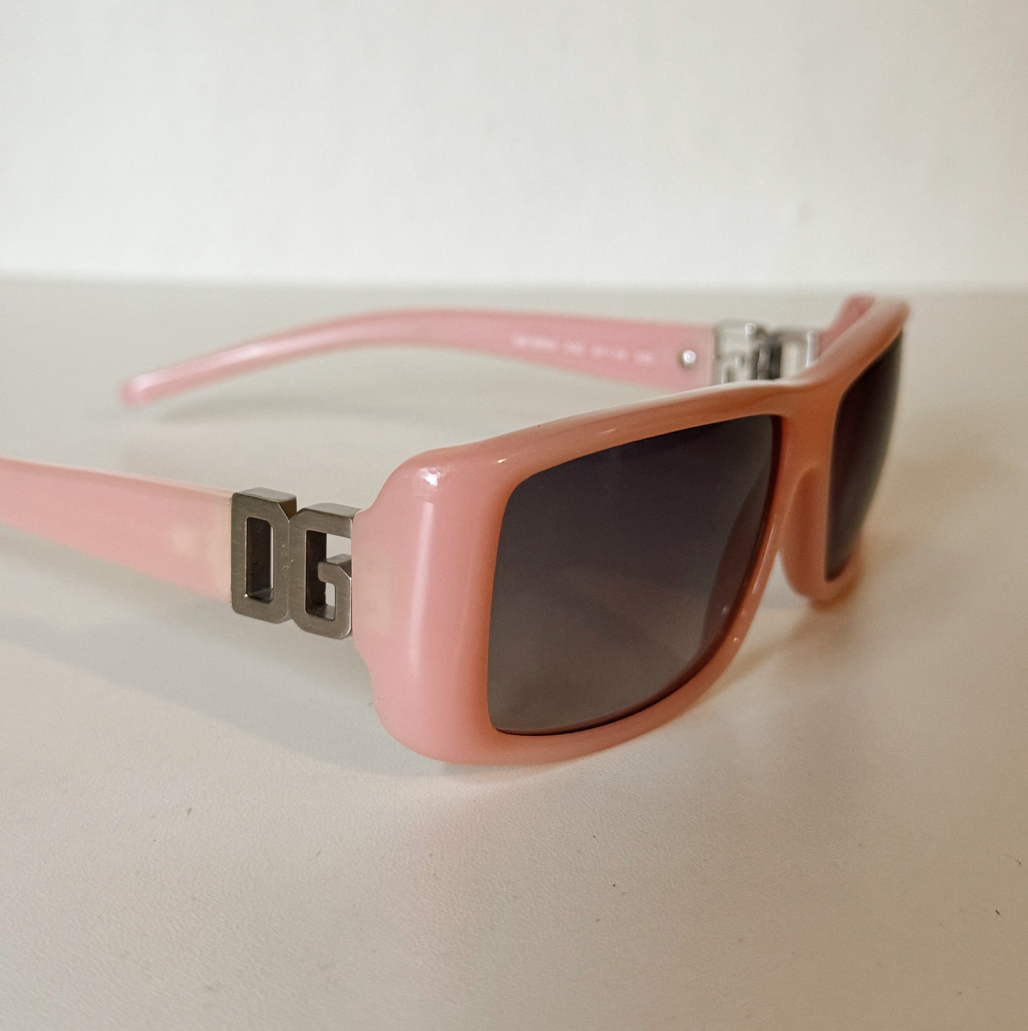 D&amp;G Blush Pink Y2K Logo Sunglasses - Hey Jude