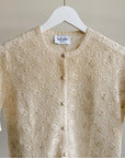 Cream Cotton Crochet Cardigan Tee