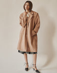 Camel A-line Classic Wool Coat