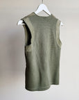 Olive Suede Tie Vest