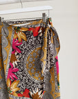 Printed Silk Wrap Skirt