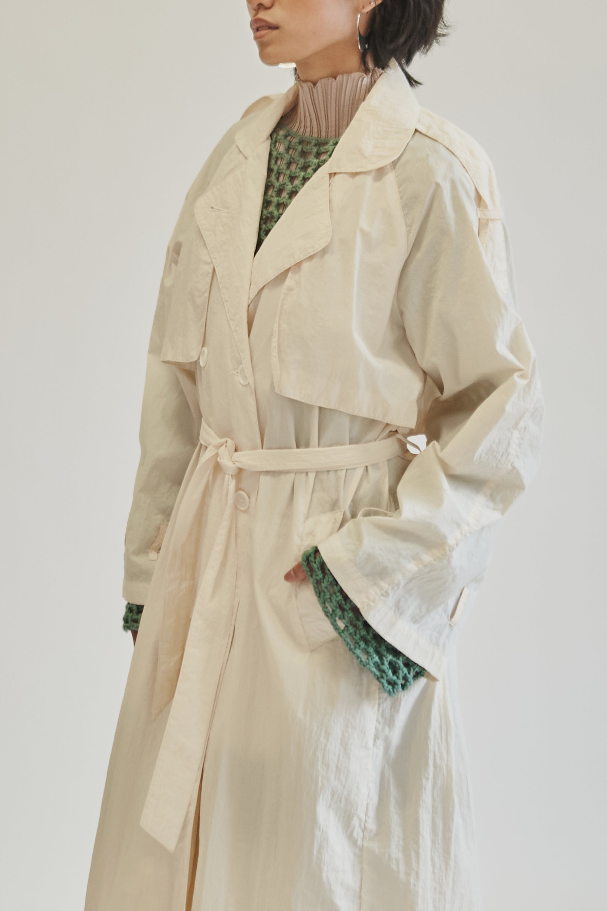 Butter Lightweight Nylon Trench Coat - Hey Jude