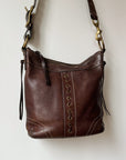 Coach Russet Leather Braided Purse