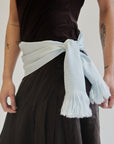 Pale Blue Textured Silk Scarf