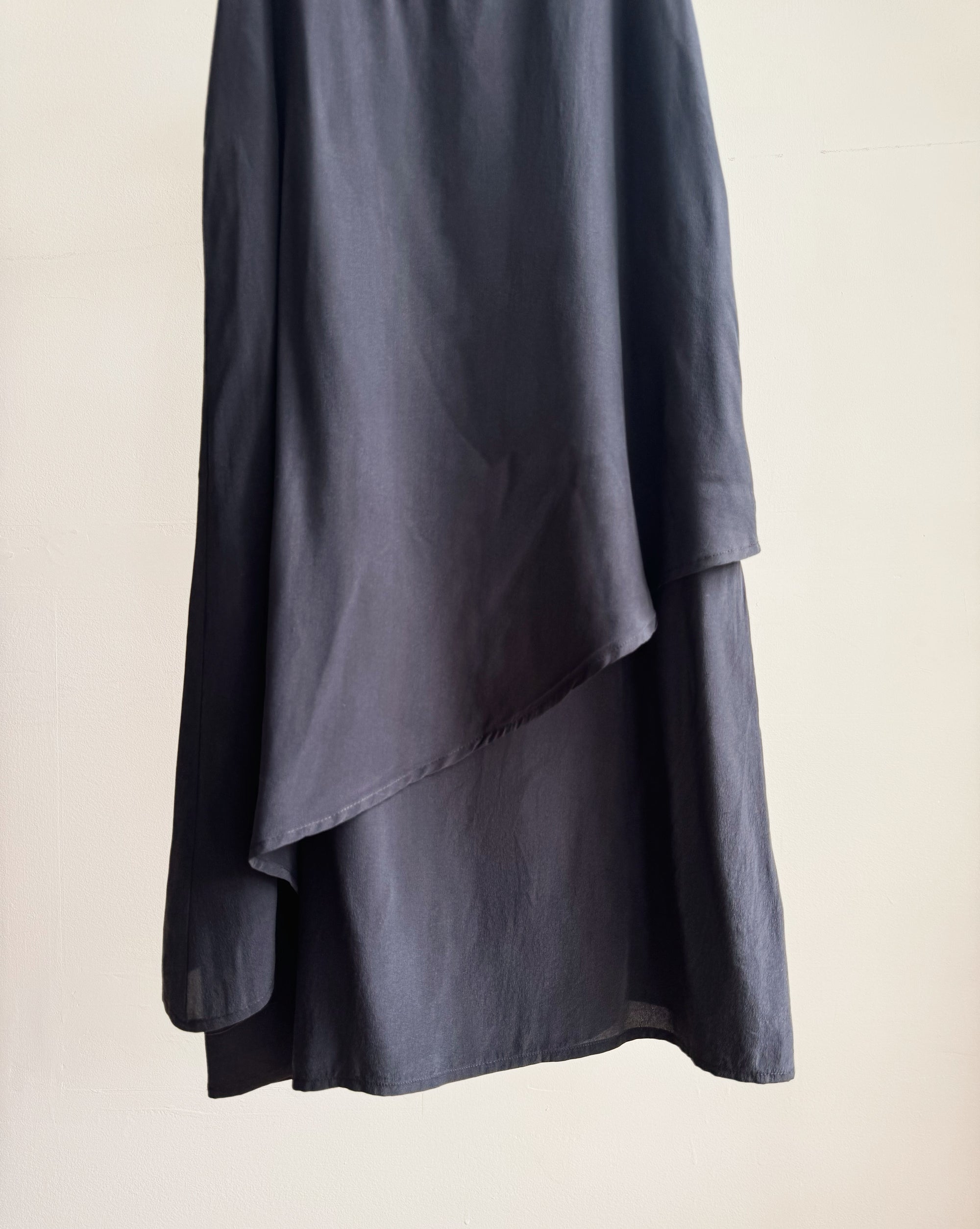 Obsidian Silk Layered Dress