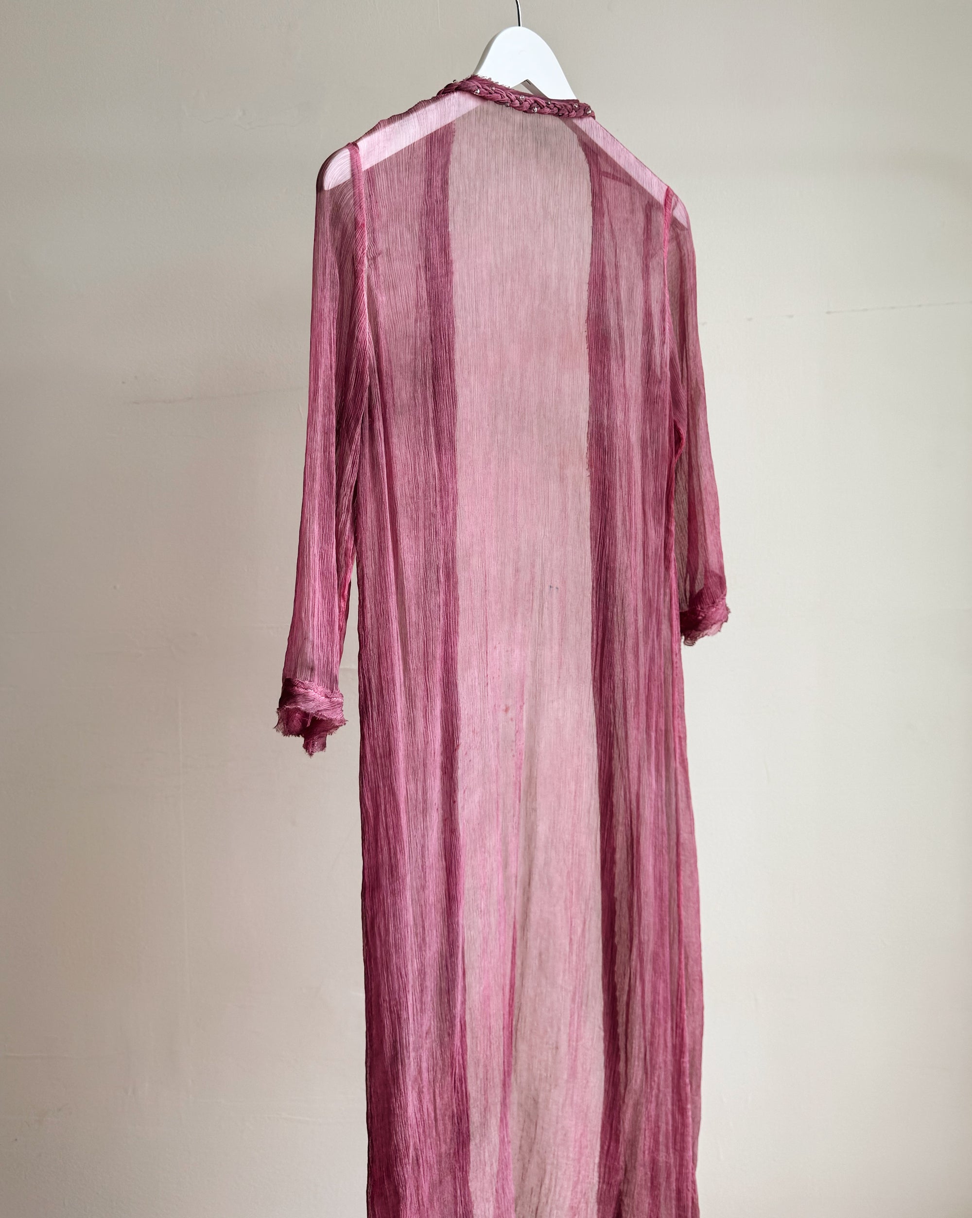 Berry Silk Crepe Duster