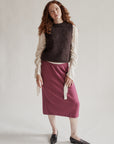 Umber Mohair Knit Vest