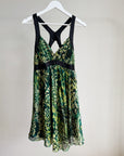 Teal + Daffodil Abstract Y2K Print Dress - Hey Jude
